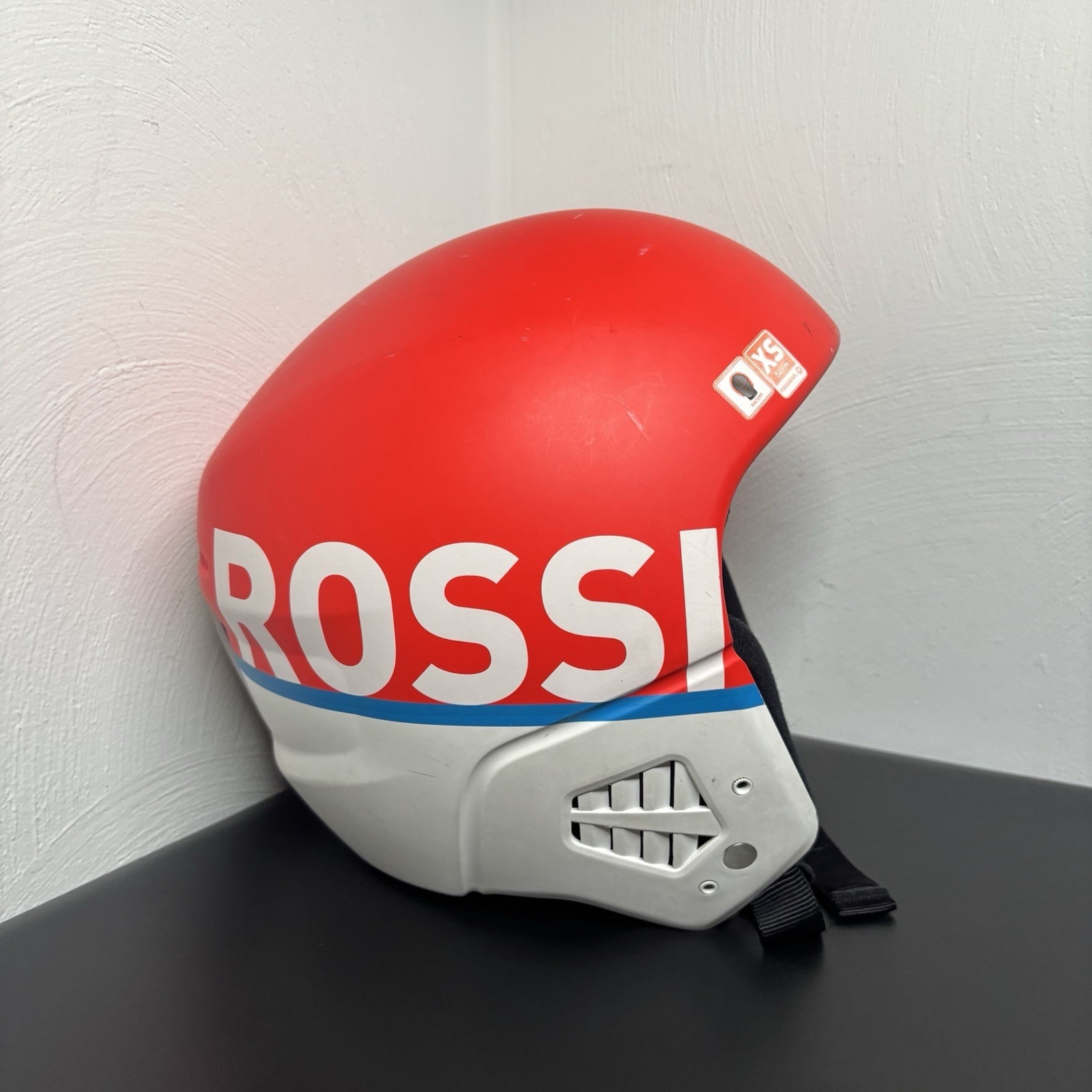 Rossignol Hero 9 Fis Helmet W/Chinguard-54 Xs Snow Racing Winter Red White Blue
